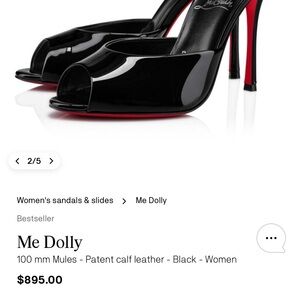 Christian Louboutin Glossy Black and Red Heels